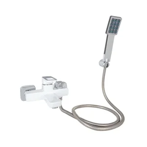 Смеситель для ванны Lidz Wawel 006 белый с душевым гарнитуром (LDWAW006WHI45398)