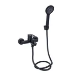 Смеситель для ванны Lidz Latwa 006 черный с душевым гарнитуром (LDLAT006BLA45419)