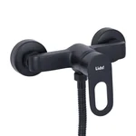 Змішувач для душу Lidz Latwa 010 чорний матовий з душовим гарнітуром (LDLAT010BLA45421)