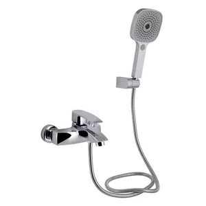 Змішувач для ванни Qtap Swan Eco QTSWA259CRM45534 латунний хромований з душовим гарнітуром (QTSWA259CRM45534)
