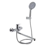 Смеситель для ванны Qtap Stenava New латунный хромированный с поворотным изливом и душевым гарнитуром (QTSTE2601CRM45536)