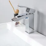 Змішувач для раковини Qtap Swan Cascada QTSWA270CRM45564 латунний хромований одноважільний (QTSWA270CRM45564)