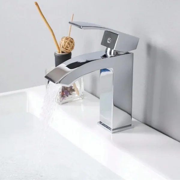 Змішувач для раковини Qtap Swan Cascada QTSWA270CRM45564 латунний хромований одноважільний (QTSWA270CRM45564)