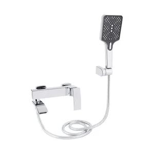 Смеситель для ванны Qtap Swan Cascada QTSWA260CRM45565 латунный хромированный с поворотным изливом и душевым гарнитуром (QTSWA260CRM45565)