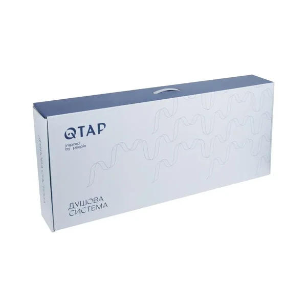 Душова система Qtap Swan Cascada QTSWA111CRW45570 латунна хром/білий з виливом на три споживачі (QTSWA111CRW45570)