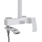 Душова система Qtap Swan Cascada QTSWA111CRW45570 латунна хром/білий з виливом на три споживачі (QTSWA111CRW45570)