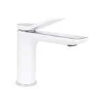Смеситель для раковины Qtap Presto QTPRE270CRW45576 латунный, хром/белый, однорычажный (QTPRE270CRW45576)