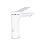 Смеситель для раковины Qtap Presto QTPRE270CRW45576 латунный, хром/белый, однорычажный (QTPRE270CRW45576)