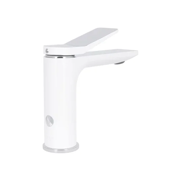 Смеситель для раковины Qtap Presto QTPRE270CRW45576 латунный, хром/белый, однорычажный (QTPRE270CRW45576)