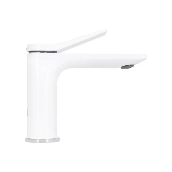 Смеситель для раковины Qtap Presto QTPRE270CRW45576 латунный, хром/белый, однорычажный (QTPRE270CRW45576)