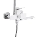 Душевая система Qtap Presto QTPRE111CRW45580 латунная хром/белый с изливом на 3 потребителя (QTPRE111CRW45580)