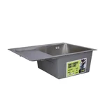 Мийка для кухні інтегрована Lidz Handmade H6350L крило ліворуч (LDH6350BRUL45588) Brushed Steel 3,0/1,0 мм