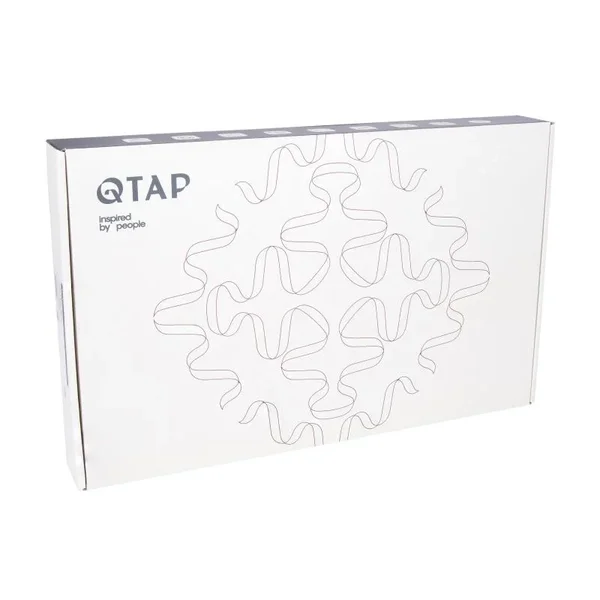 Змішувач для кухні Qtap Vlasta New QTVLA364GMB45649 латунний кольору збройова сталь/чорний з гнучким виливом та підключенням для питної води. (QTVLA364GMB45649)