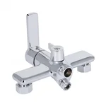 Змішувач для ванни Qtap Taurus QTTAU260CRM45663 латунний хромований з довгим поворотним виливом та душовим гарнітуром (QTTAU260CRM45663)