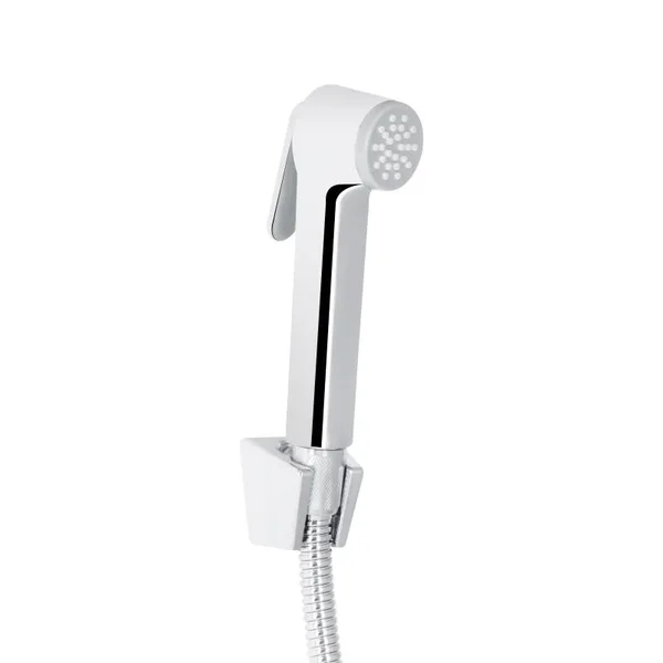 Змішувач для раковини Qtap Grand QTGRA272CRW45671 латунний хром/білий з гігієнічним душем (QTGRA272CRW45671)