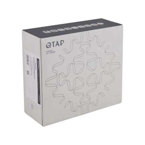 Смеситель для раковины Qtap Gemini QTGEM270GMB45676 латунный, оружейная сталь PVD, однорычажный (QTGEM270GMB45676)