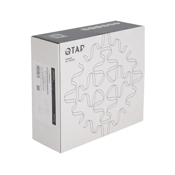 Смеситель для раковины Qtap Gemini QTGEM270GMB45676 латунный, оружейная сталь PVD, однорычажный (QTGEM270GMB45676)