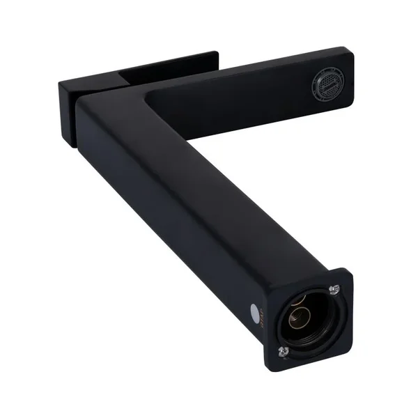 Смеситель для раковины Qtap Gemini QTGEM269BLM45678 латунный черный матовый, высокий однорычажный (QTGEM269BLM45678)