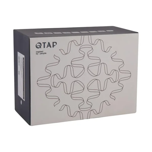 Змішувач для ванни Qtap Gemini 259 латунний, хром/білий, з душовим гарнітуром (QTGEM259CRW45683)