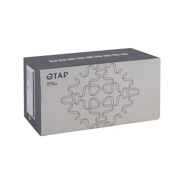 Змішувач для раковини Qtap Gemini QTGEM273BLM45694 латунний чорний матовий прихованого монтажу (QTGEM273BLM45694)