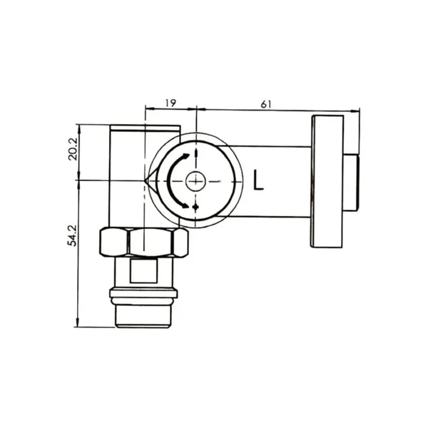 Угловой комплект кранов для полотенцесушителя Thermo Alliance Standart SF395W15HEW латунный белый 1/2 (SF395W15HEW)