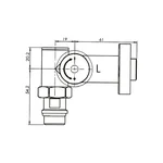 Комплект кранов для полотенцесушителя Thermo Alliance Standart SF395W15HEB латунный черный угловой 1/2 (SF395W15HEB)