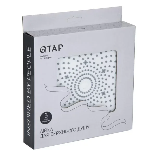 Лійка для верхнього душу Qtap QTHLA107CRM45787 Hlavova кругла 230 мм з ABS-пластику, хром/білий (QTHLA107CRM45787)