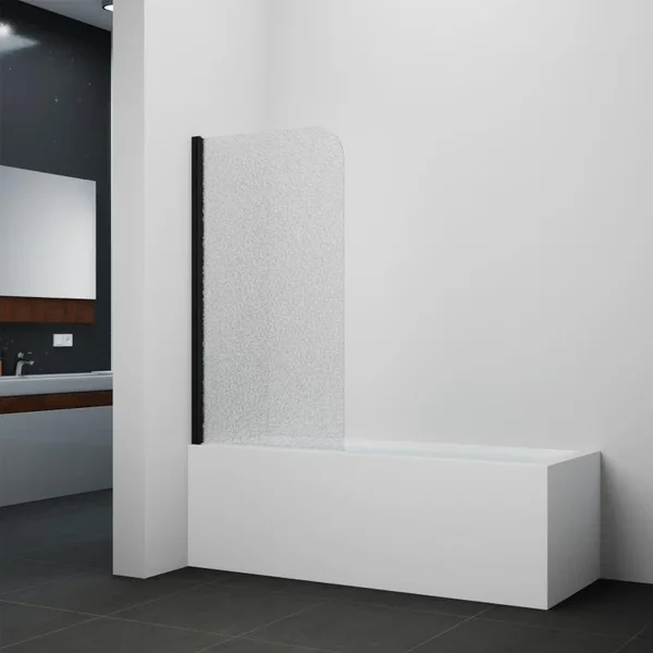 Штора на ванну Qtap Standard BLM407513APL стекло Pear 6 мм, 75х140 см, левая