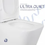 Унітаз підлоговий Qtap Tern Ultra Quiet безобідковий з сидінням Soft-Close QT17226003AW White