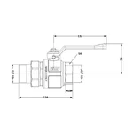 Кран кульовий з американкою Icma №347 латунний прямий 1 1/2 (87347AH11)