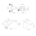 Набір змішувачів 3 в 1 Lidz 001F10061003M Tani хромований (SD00052007)