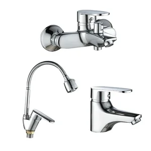 Набор смесителей Lidz 001F10061008F4 Tani хромированный для ванны, раковины и кухни (SD00052009)