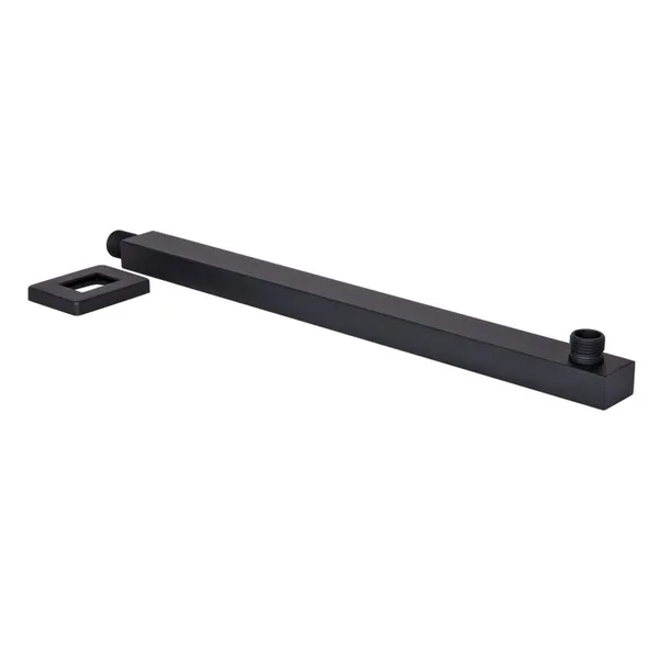 Кронштейн для верхнього душу Qtap QTTRU120BLM45929 Trubice нержавіючий чорний матовий прямокутний 400 мм (QTTRU120BLM45929)