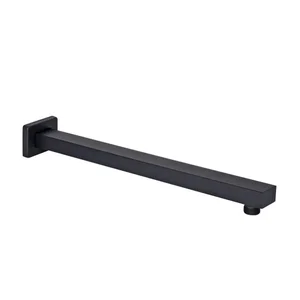 Кронштейн для верхнього душу Qtap QTTRU120BLM45929 Trubice нержавіючий чорний матовий прямокутний 400 мм (QTTRU120BLM45929)