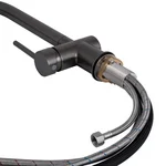 Смеситель для кухни Qtap Rozcesti QTROZ366GMB45939 латунный gunmetal black с выдвижным изливом и краном для питьевой воды (QTROZ366GMB45939)