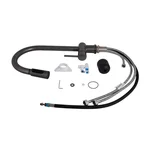 Смеситель для кухни Qtap Rozcesti QTROZ366GMB45939 латунный gunmetal black с выдвижным изливом и краном для питьевой воды (QTROZ366GMB45939)