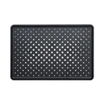 Лійка для верхнього душу Qtap Hlavova QTHLA107BLM45947 з ABS пластику чорна матова, прямокутна 280×190 мм (QTHLA107BLM45947)