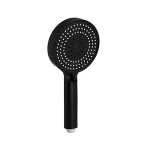 Лійка для ручного душу Qtap Rucni QTRUC125BLM45951 пластикова чорна матова, кругла 130 мм, 3-режимна (QTRUC125BLM45951)