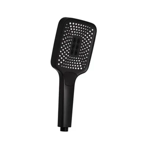 Лійка для ручного душу Qtap Rucni QTRUC125BLM45955 пластикова чорна матова прямокутна 140×110 мм з 3 режимами (QTRUC125BLM45955)