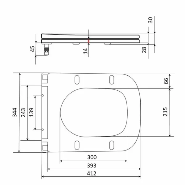 Сиденье для унитаза Qtap (Crow 490) с микролифтом Slim QT99SC6108W