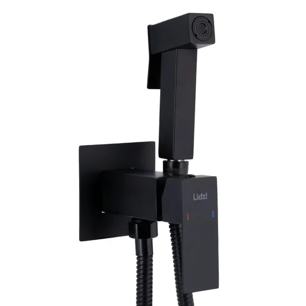 Набор для гигиенического душа Lidz LDKUB111BLA46108 Kubis 111 черный из нержавеющей стали однорычажный (LDKUB111BLA46108)