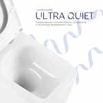 Готове рішення Qtap для ванної кімнати: підвісний унітаз Gemini Ultra Quiet 520×360×350 + комплект інсталяції Nest 4 в 1 (лінійна клавіша Matt Black)