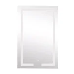 Дзеркало Lidz Kubis 500×800 мм сенсорне з LED-підсвічуванням, антизапотіванням та димером (LD78LF9365080)