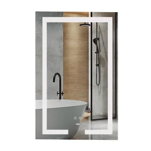 Дзеркало Lidz Kubis 500х800 з LED-підсвічуванням Touch, з антизапотіванням, з димером, рег. яскравості LD78LF9365080