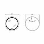 Дзеркало Lidz Aria R800 з LED-підсвічуванням Touch, з антизапотіванням, з димером, рег. яскравості LD78LR800