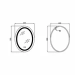 Дзеркало Lidz Vida LD78LF6080 з сенсорним LED-підсвічуванням, антизапотіванням та димером (LD78LF6080)