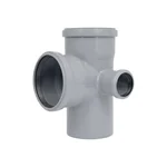 Хрестовина каналізаційна шумопоглинаюча TA Sewage 110×50 мм 90° поліпропіленова сіра (CZ110120)
