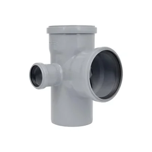 Хрестовина каналізаційна шумопоглинаюча TA Sewage 110×50 мм 90° поліпропіленова сіра (CZ110120)