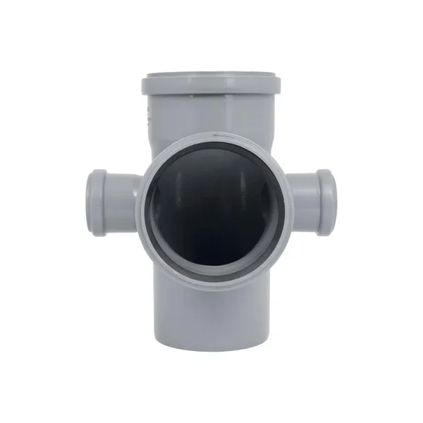 Хрестовина каналізаційна шумопоглинаюча TA Sewage 110×50 мм 90° поліпропіленова сіра (CZ110120)