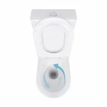 Унітаз-компакт підлоговий Qtap Robin New Ultra Quiet білий безобідковий з сидінням Soft-close (QT13226083AW)